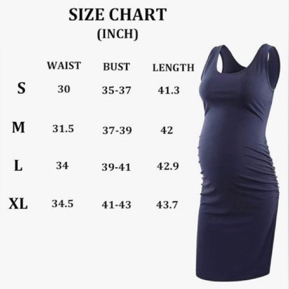 Navy blue maternity dress - Picture 5 of 12